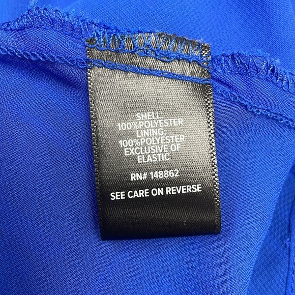 Torrid Tartan Plaid Crinkle Chiffon Smock Neck Ruffle Tiered Blouse Blue 1X - Picture 10 of 12